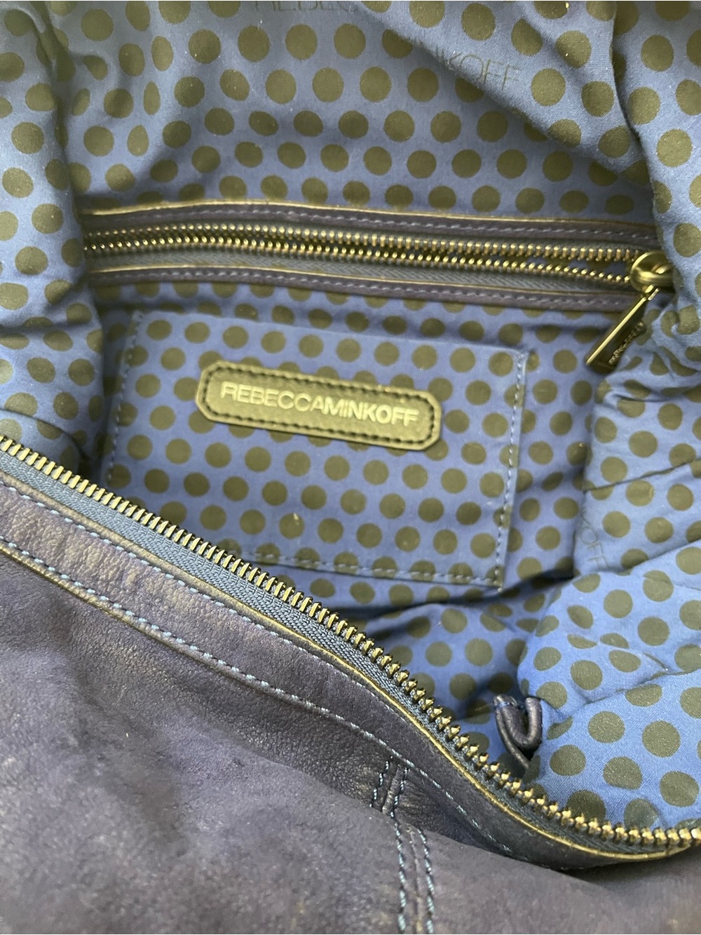 Rebecca Minkoff Indigo Blue Leather Lace-Up Hobo Bag - Picture 3 of 4